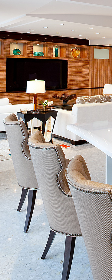 Layered contemporary living space