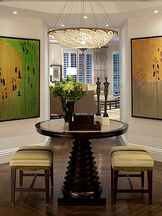 Chic Palm Beach retreat interior
